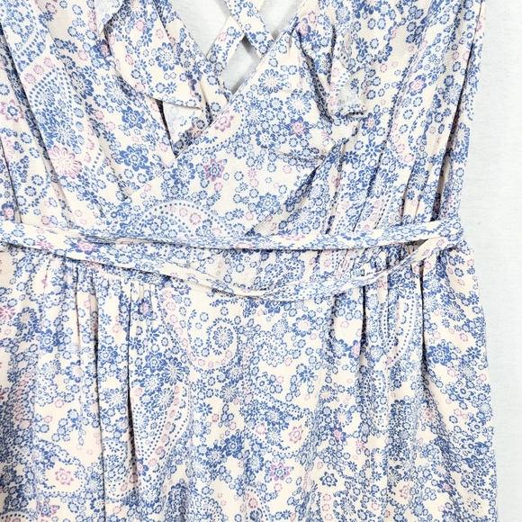 Free People Delfonic Floral Paisley Strappy Summer Romper - Picture 3 of 8
